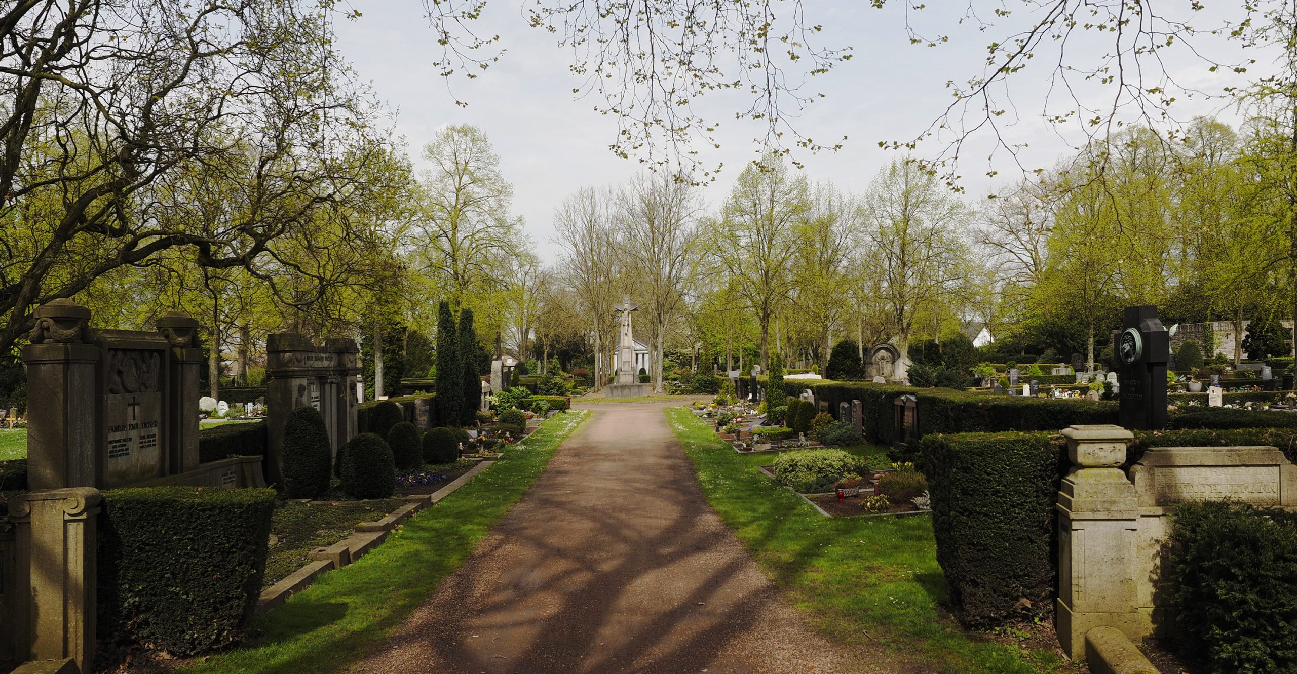 Willicher Friedhof, Eingang und historische Grabsteine